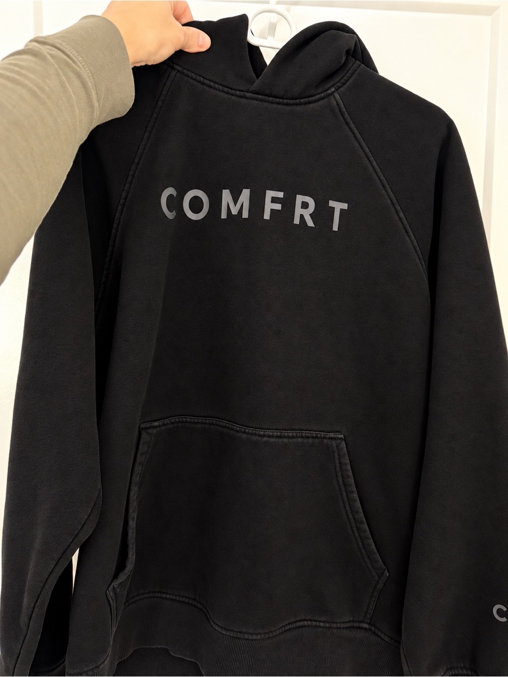COMFRT Black Pullover Hoodie - Men's Comfort Fit